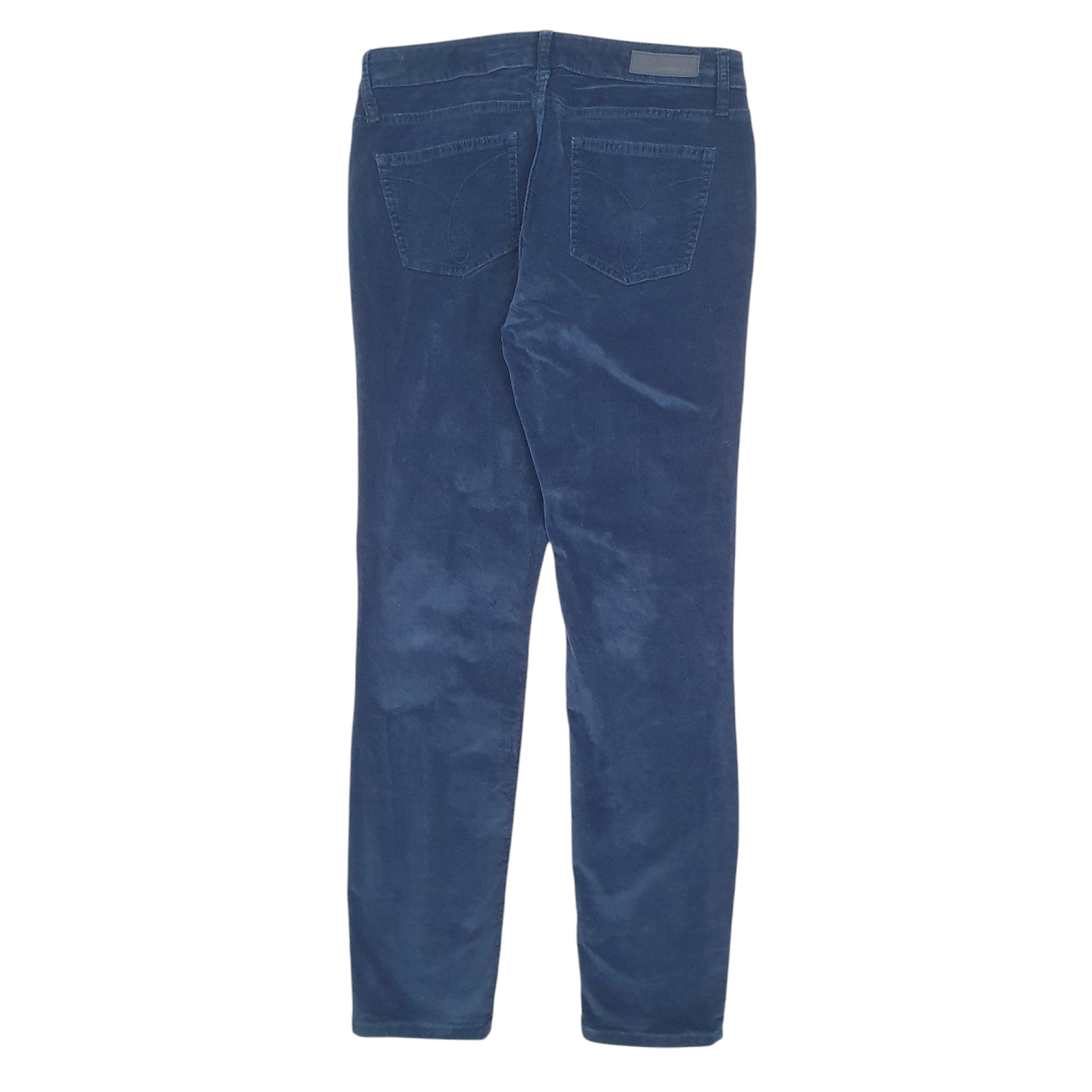 CALVIN KLEIN Corduroy Trousers Cord Jeans Cotton Blue Womens  14 image 3