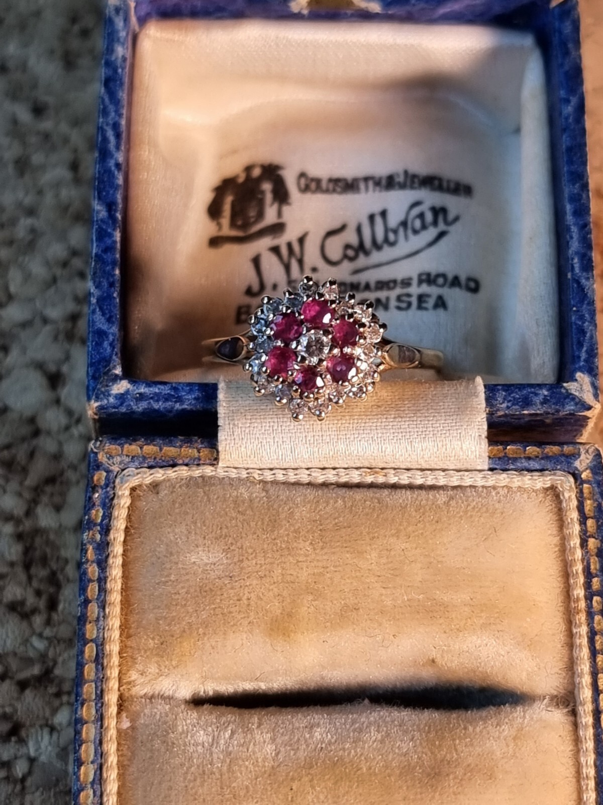 Ruby And Diamond Ring Yellow Gold Hallmarked Gorg… - image 5