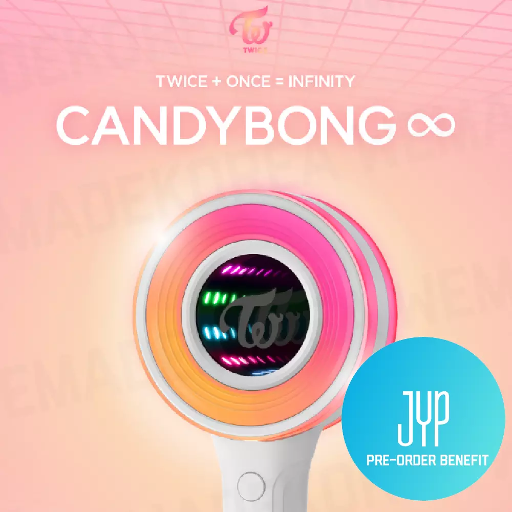 TWICE CANDY BONG ∞ INFINITY Official Light Stick & JYP SHOP POB Photo Card  Set