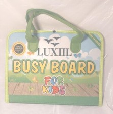 LUXIIL Busy Board Montessori Toys for Toddlers 3in1 Gifts for 1-5 Year Old New