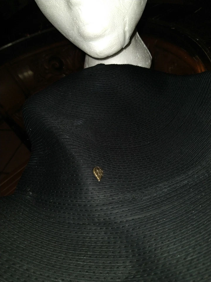 Helen Kaminski Australia Mujer’s Sombrero Negro Ala Ancha Floppy Festival Sombrero Foto 2 de 4