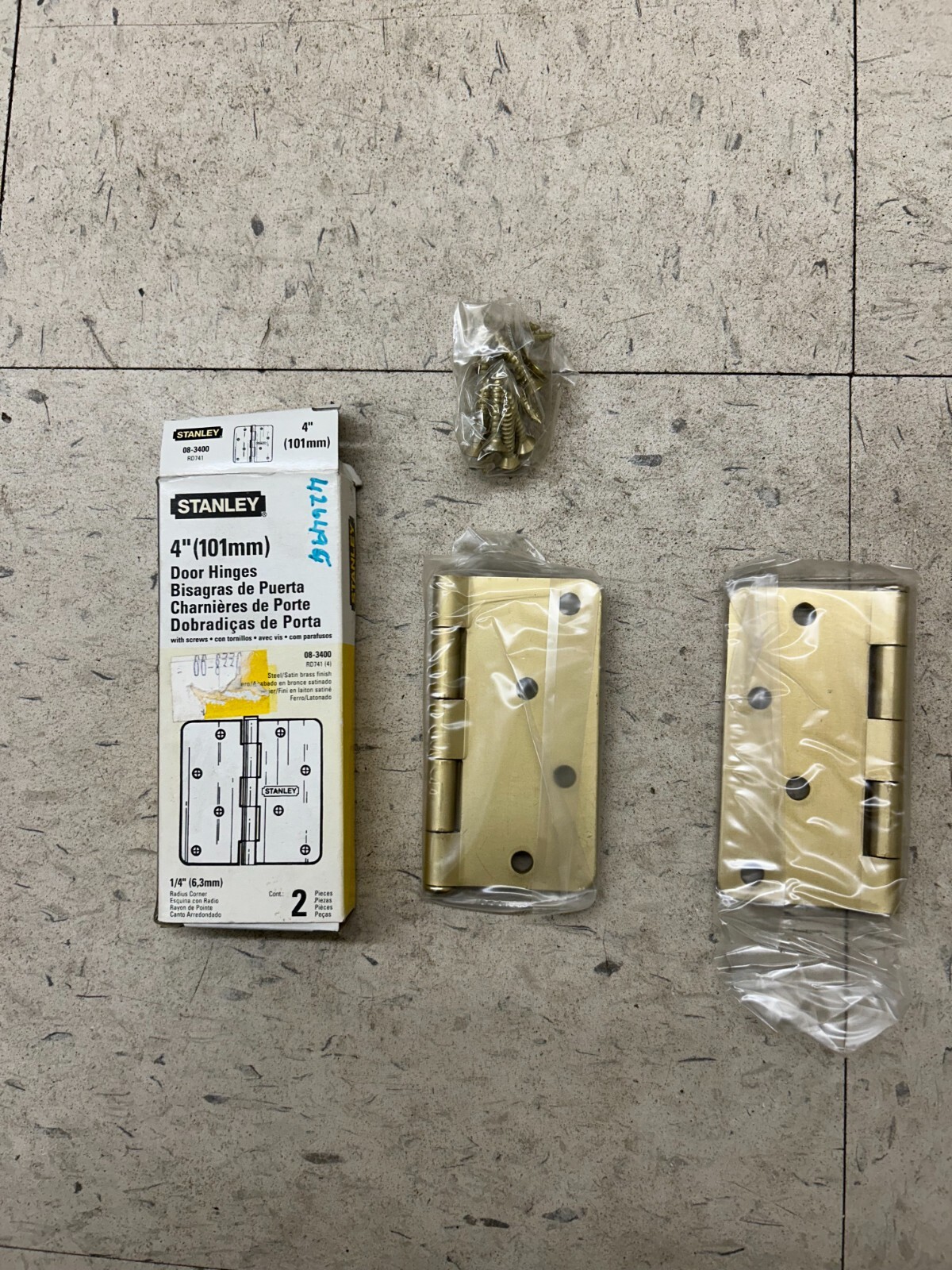 Stanley 08-3400 Door Hinges Steel - Satin Brass Plated Finish 4