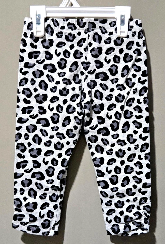 Gymboree 2017 Safari Twirl Series Girls' Size 5/6 Gray Leopard Print Capri Pants - Image 2 of 4