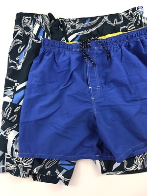 2 Pair 2XL ~ Catalina & UP Urban Men Swim Trunk Shorts Value Pack Blues