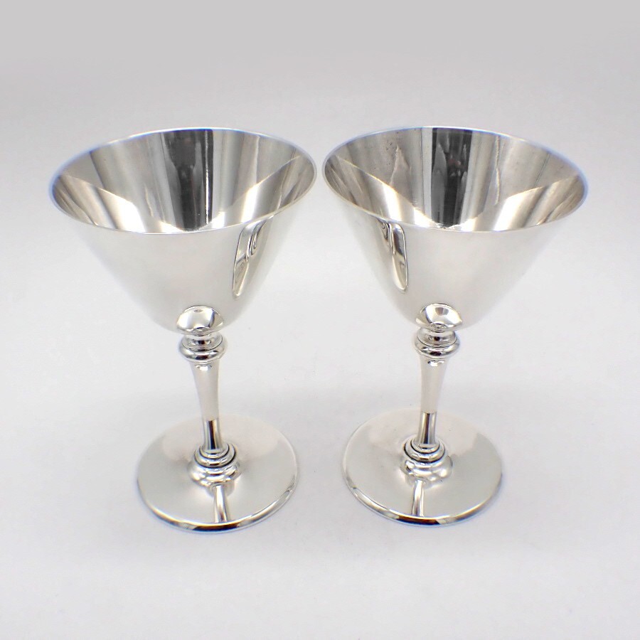 Tiffany Martini Glass Cups Pair Sterling Silver | eBay