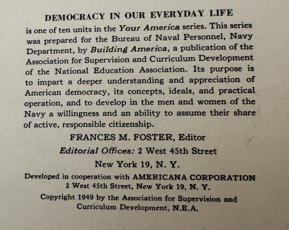 Vintage 1949 Your America Magazine #6 Bureau Of Naval Personnel Navy Department - Image 4 of 4