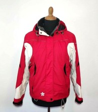 Rossignol Ski Jacket Sz. L Women Gore-Tex Racing Snow Board Red White Waterproof