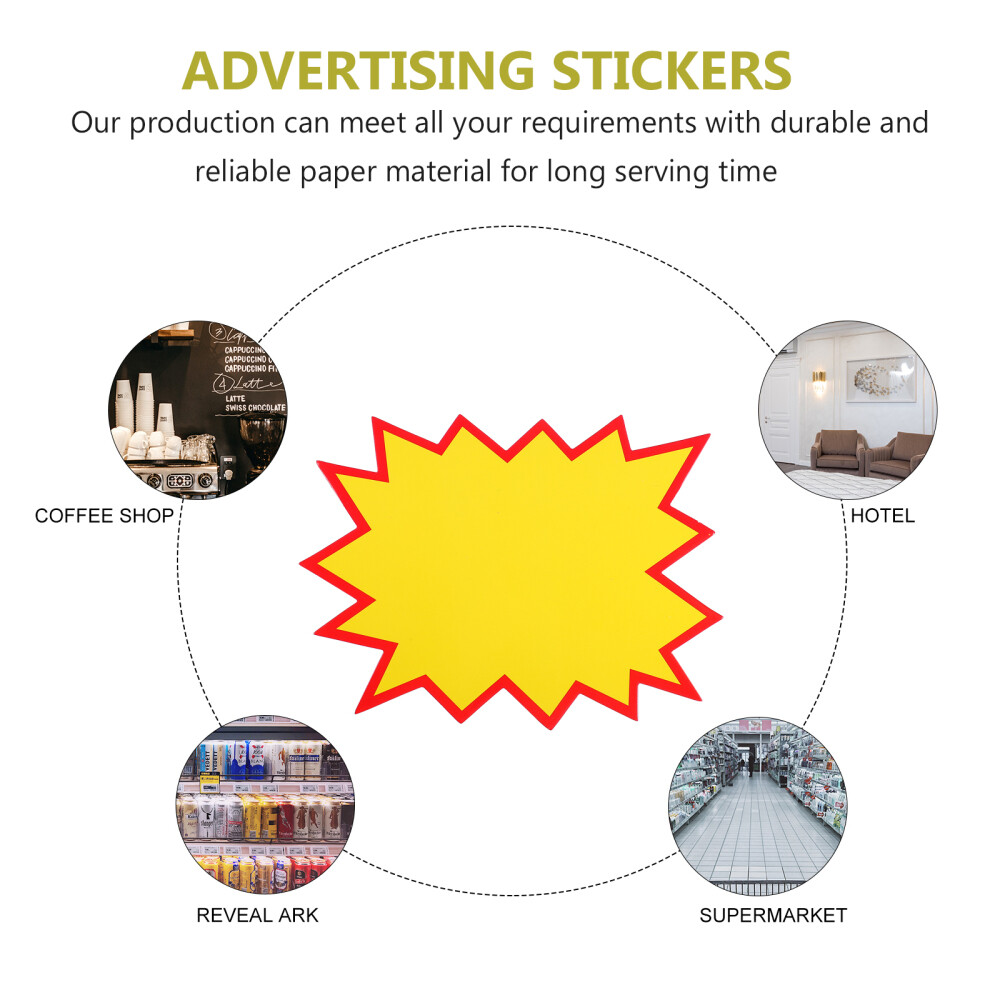 10pcs Fluorescent Paper Signs Retail Store Stickers Price Tags eBay