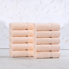 100 Egyptian Cotton Soft Quick Drying 600 GSM Washcloth Face Towels Set Of 10