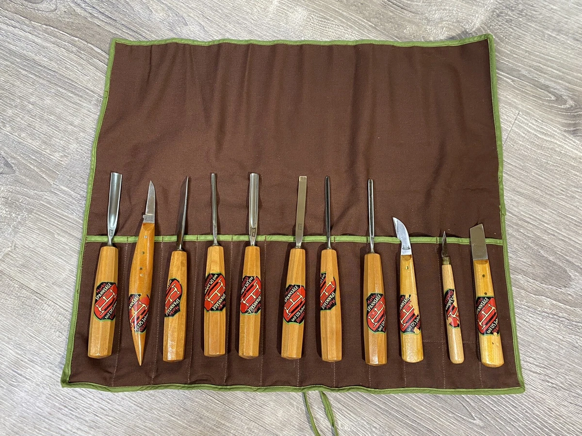 Lot Of 11 Spannsage German Steel Wood Working Tools Chisels Set eBay