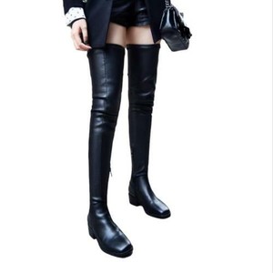 square toe thigh high boots