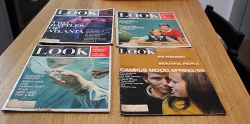 Vintage Look 4 Magazines John F Kennedy Legend  Donovan Jamew Wyeth Retro Ads