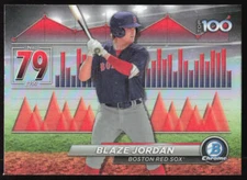 2024 Bowman Chrome Blaze Jordan #BTP-79 Scouts' Top 100 Boston Red Sox