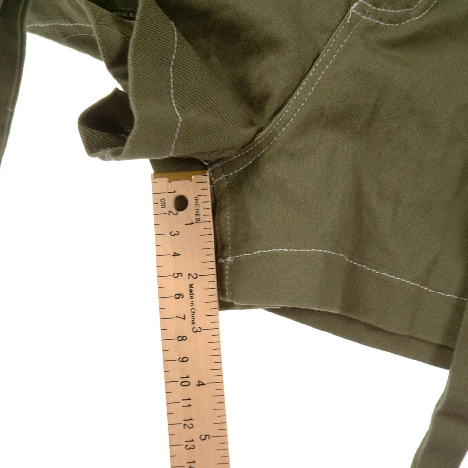 Pantalones cortos Kendall & Kylie verde oliva bolsa de papel para mujer pequeños S con cinturón Foto 4 de 4