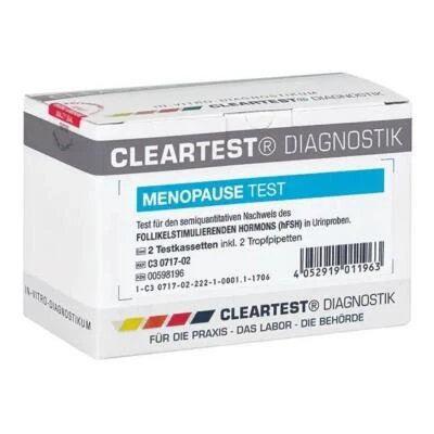 MARKENLOS 2/6 Stk CLEARTEST Menopause hFSH-Urintest In-vitro-Diagnostik 3-5 Min Ergebnis