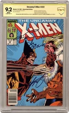 Uncanny X-Men #222D CBCS 9.2 Newsstand Witnessed Sig 1987
