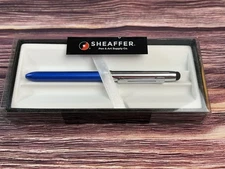 Sheaffer Pen Quattro Multi Function Chrome Blue MF NEW 3-Color Ballpoint LOOK!