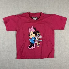 Vintage Walt Disney World Kids Girls 2T Minnie Mouse T-shirt Pink Adorable
