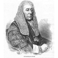 Vice Chancellor Giffard British Judge - Antique Print 1868
