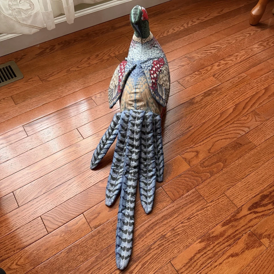 De Colección Anillo Cuello Faisán Relleno Tela Decoración Grande Lodge Cabaña Granja Rústico Foto 4 de 4