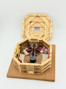 Handmade Navajo Traditional Hogan Miniature Diorama Christine Yazzie