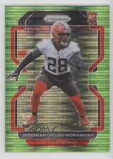 2021 Panini Prizm Rookie Neon Green Pulsar Jeremiah Owusu-Koramoah #389 0q84