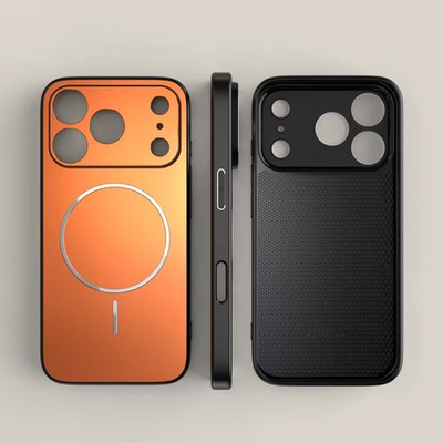 Große Fenster Matte Hülle für iPhone 17 Air 16 15 14 Pro Max Magsafe Wireless Case