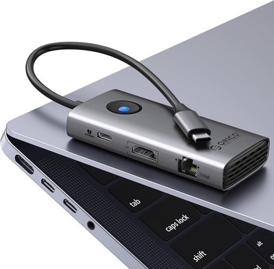 ORICO Docking Station, 6 in 1 USB C Hub with HDMI 4K@60Hz + PD100W + 3 USB 3.0 +