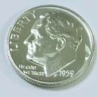 1959 PROOF~Roosevelt Dime~LOW Mintage~90% Silver~Great Details Free Ship #7515