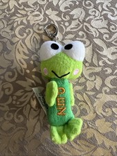 2011 Pez Sanrio plush Keroppi Green Frog Dispenser Key Chain 3.5&rdquo; collectible