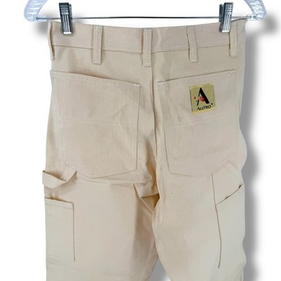 AllPro Painters Best Carpenter Pants 30x34 Natural Canvas Workwear Utility