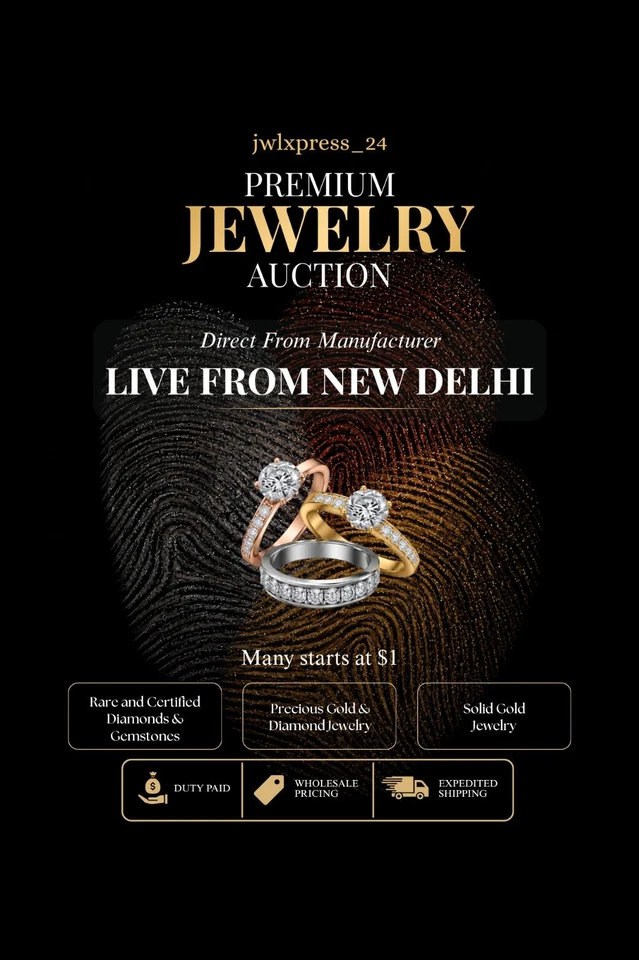 LIVE NOW : Premium Diamond/Gemstones Jewelry Auction! Starts at $1! 💎