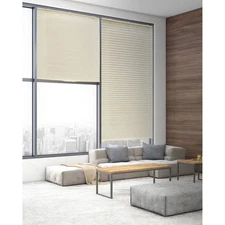 1pc 36"x64" Room Darkening Cordless Cellular Honeycomb Window Shade Ivory - Lumi