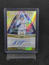2022 ELITE EXTRA EDITION NICK VOGT /10 HIDDEN GEMS GOLD AUTO PADRES SSP