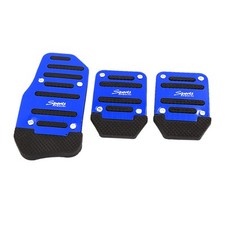 3 in 1 Schwarz Blau Plastik Metall Rutschfest Sportpedale Pedalset Pedalkappen