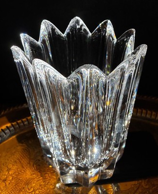 EQUISITE Vintage Mid Century Crystal Fleur Vase Orrefors Fine SWEDISH Art Glass