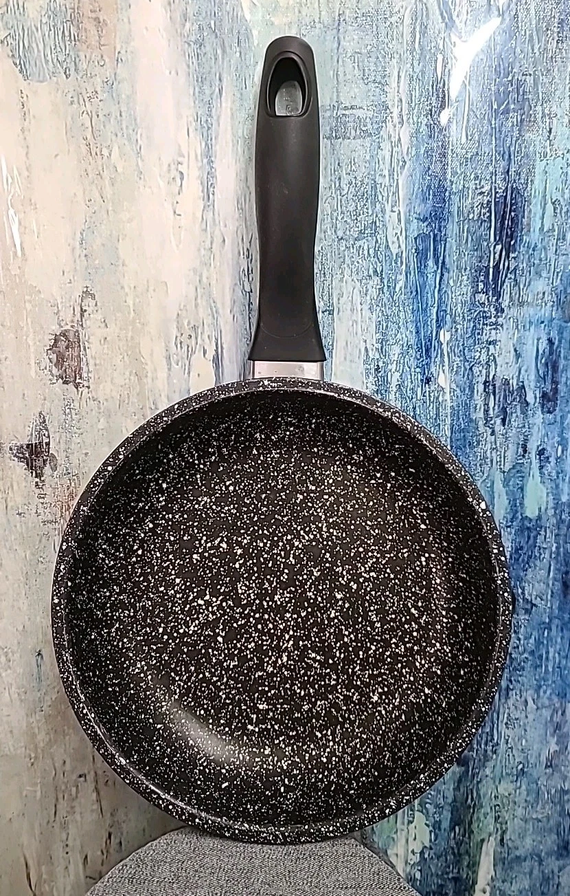Mopita Smart Living 8.5" Non-Stick Forged Aluminum Fry Pan Stone Effect - Black