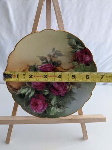 4X Limoges Hand Painted Rose Dessert Plates By LM Stickney 6.75" Stunning - Picture 15 of 15