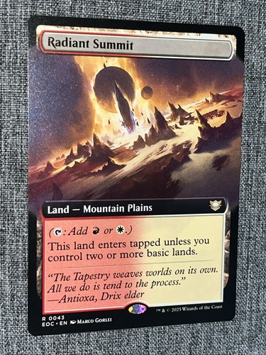 R 0043 Radiant Summit COMMANDER EXTENDED ART Edge of Eternities MTG Card EOC