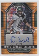 2023 Panini Prizm Draft Picks Orange Pulsar 39/49 Dorian Williams Auto 5i2