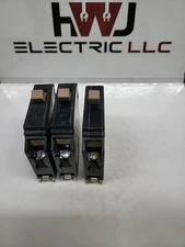 (Lot Of 3) Cutler Hammer  CH115  15 Amp  1 Pole  Metal Foot Circuit Breaker
