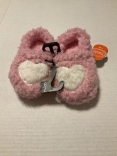 Girl s Wonder Nation Pink Heart Sherpa Slipper Size 7/8 New With Tags