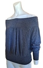 Free People Sweater Top Women's Size XS Gray Modal/Wool