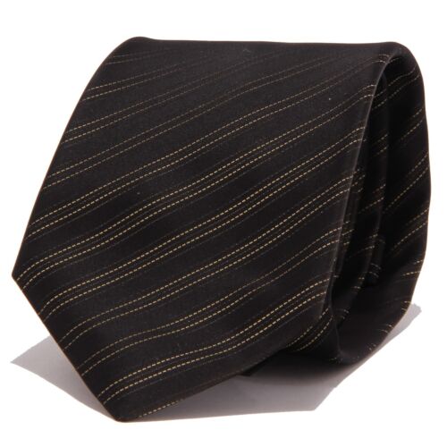 8793W cravatta uomo MESSORI silk black/gold tie men - 第 1/4 張圖片