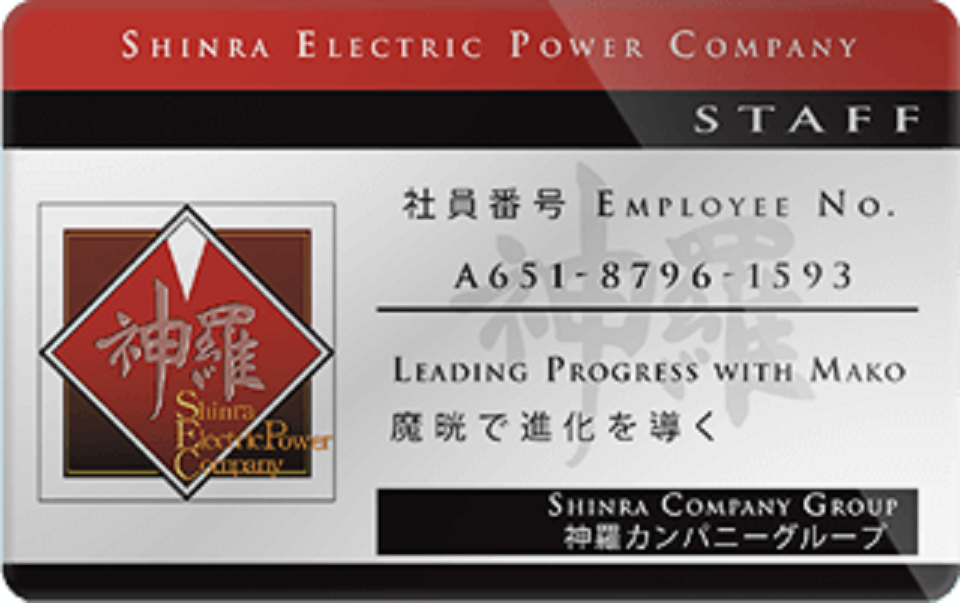 Final Fantasy VII 7 Remake Shinra ID Key Card & Case GameStop