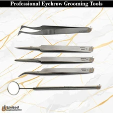 False Eyelash Extension Tweezers Applicator Tool Volume Lashes Mirror Inspection