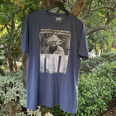 Star Wars Jedi Master Yoda Words Of Wisdom Shirt Mens Size XL
