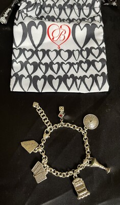 Brighton Nevada State 6 Charm Bracelet LAS VEGAS  W/ Dust Bag￼