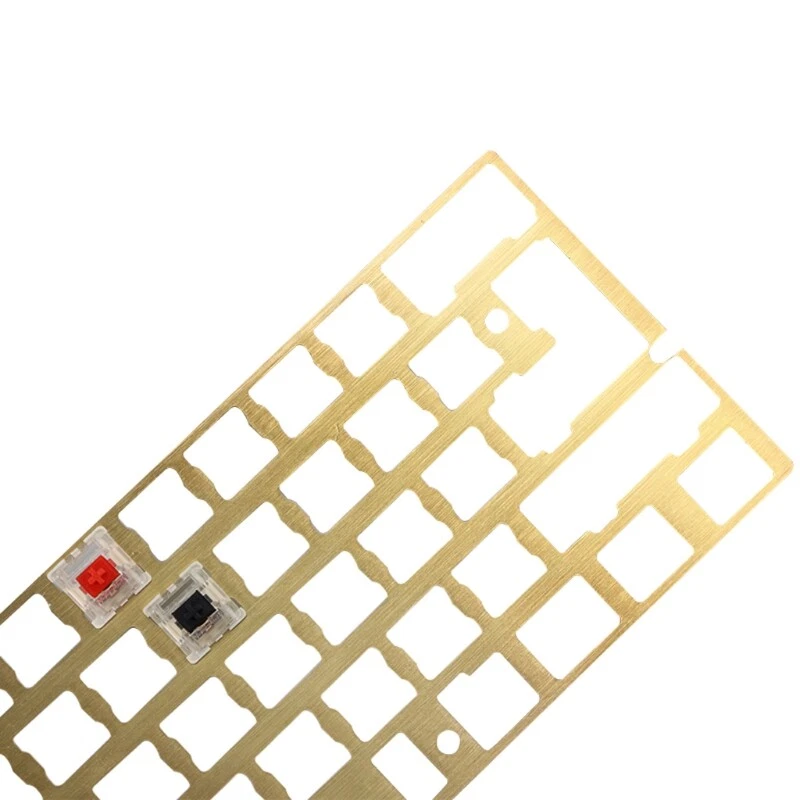 60% Mechanical Keyboard Split Plate for 2U and 2.25U Layouts with Premium Brass Positioning Board
