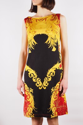 Roberto Cavalli Class Vintage Womens Multicolor Baroque Dress size